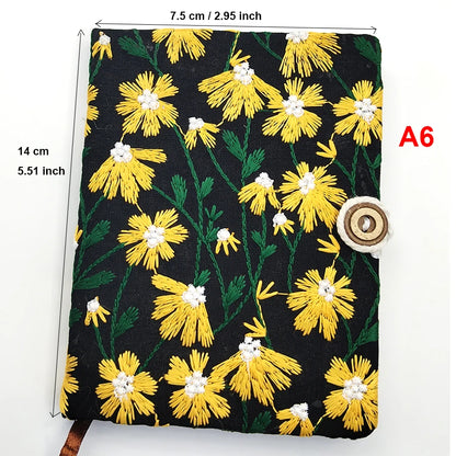 Embroidered Daisy Journal