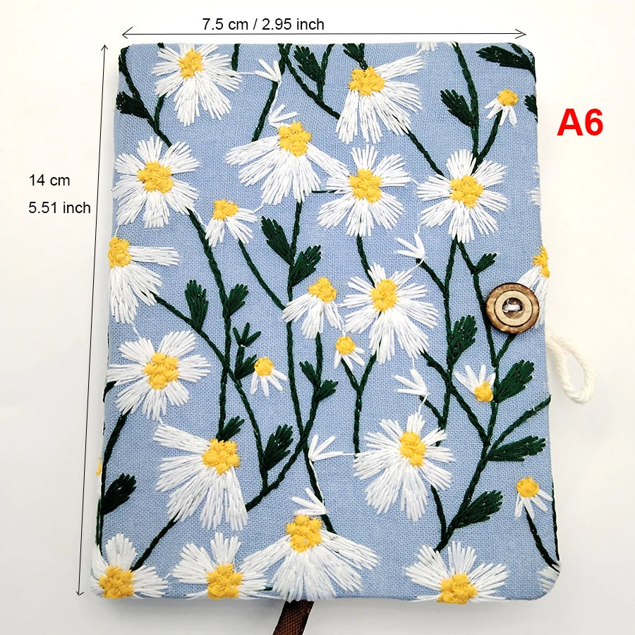 Embroidered Daisy Journal